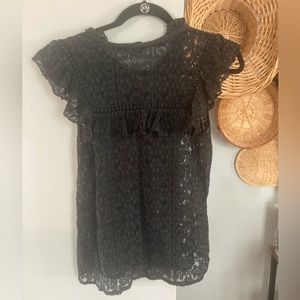 Who What Wear - Lacy Black Shirt (size small)
